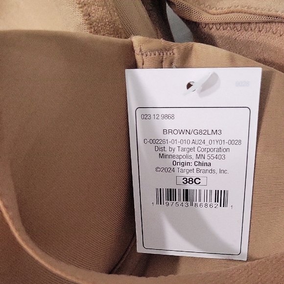 Auden Brown Strapless Bra Size 38C - Picture 6 of 8